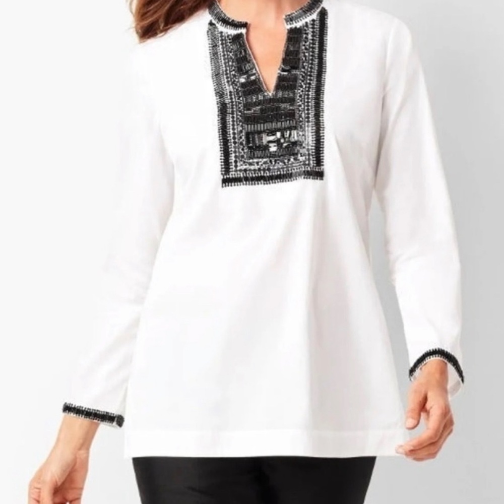 RSVP by Talbots Beaded tunic sz LP